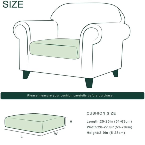 Chair Couch Cushion Cover Suitable Armchair, Sofa Seat Spandex(Small,Light Gray) - Picture 3 of 3